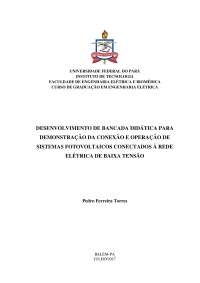 DESENVOLVIMENTO DE BANCADA DIDÁTICA PARA DEMONSTRAÇÃO DA CONEXÃO E OPERAÇÃO DE  SISTEMAS FOTOVOLTAICOS CONECTADOS À REDE ELÉTRICA DE BAIXA TENSÃO