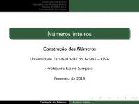 inteiros e suas propriedades