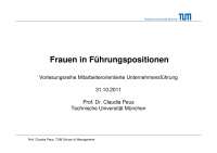Frauen in Führungspositionen, Vorl. Mitarbeiterorientierte Unternehmensführung