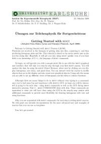 Aufgaben zur Teilchenphysik für Fortgeschrittene: Getting Started with root
