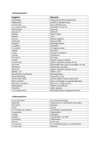 Englisch-Deutsch: Verbindungswörter, Einführungswörter, Bezugswörter