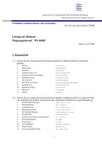 Flugzeugentwurf WS 04/05 Klausurlösung