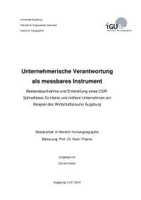 Unternehmerische Verantwortung als messbares Instrument