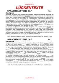 Sprachbausteine DAF - Lückentext