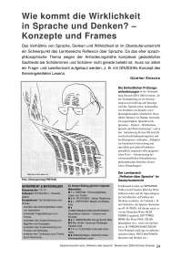 Wie kommt die Wirklichkeit in Sprache und Denken? Konzepte und Frames