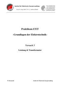 Gleichstromtechnik - Versuch Prakt. GET - Prof. Binder