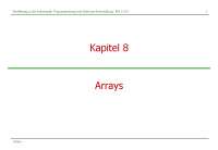Programmierung und Software-Entwicklung: Arrays