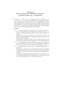 Aufgaben zur Lineare Algebra und Analytische Geometrie 1 mit Lösungsvorschlag | TUM