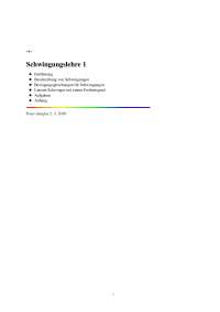 Schwingungslehre 1 Prof. Junglas - Handout+Aufgaben und Lösungen