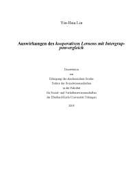 Auswirkungen des kooperativen Lernens mit Intergruppenvergleich