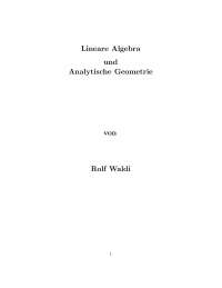 Lineare Algebra - WS 06/07 Prof Waldi