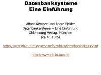 Datenbanksysteme: Eine Einführung