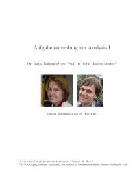 Aufgabensammlung zur Analysis I