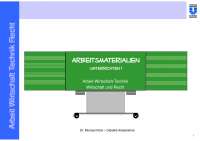 Arbeitsmaterialien Unterrichten 1, Didaktik Arbeitslehre
