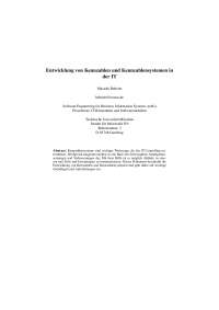 Entwicklung von Kennzahlen und Kennzahlensystemen in der IT
