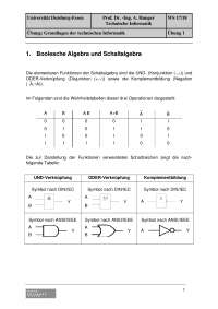 Übung: Grundlagen der technischen Informatik