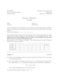 Klausur Analysis II - WS 2008/09 - Prof. Sullivan - TU Berlin