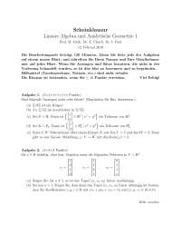 Scheinklausur Lineare Algebra und Analytische Geometrie 1 | Universität Stuttgart