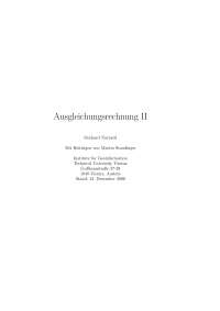 Ausgleichungsrechnung II-WS 06-Gerhard Navratil