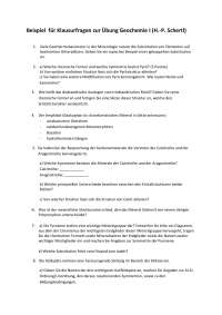 Geochemie I, Prof. Schertl, Altklausur