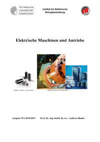 Elektrische Maschinen und Antriebe- WS 18/19 - Prof. Binder