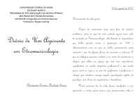 Diário de Um Aspirante em Etnomusicologia