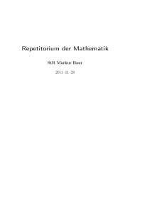 Repetitorium Mathe - 12. Klasse