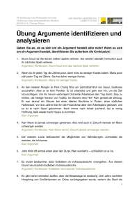 Argumente identifizieren und analysieren - Einf. in die Philosophie WS 2014/15 Uni Graz