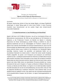 Algerien und die Folgen des Massenkonsums-Einblicke in eine zerrissene Gesellschaft am Beispiel von Massenkonsum
