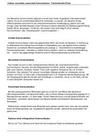 Verbale, nonverbale, paraverbale Kommunikation