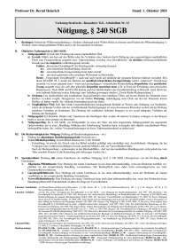 SR:Nötigung-Arbeitsblatt Prof. Heinrich WS 18