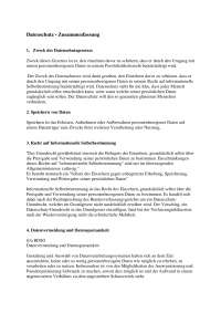 Datenschutz - Kurzfassung