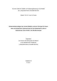 Dokumentationsbögen der Inneren Medizin und der Chirurgie für Anamnese und körperliche Untersuchung
