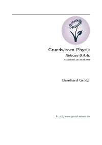 Grundwissen Physik- Handout