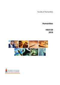Humanities HAS120 GENERAL INFORMATION