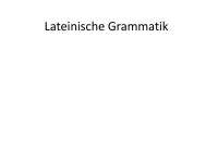 Lateinische Grammatik - Uni Heidelberg