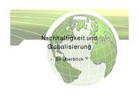Nachhaltigkeit und Globalisierung:Ein Überblick