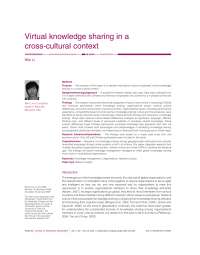 Virtual knowledge sharing - Docsity
