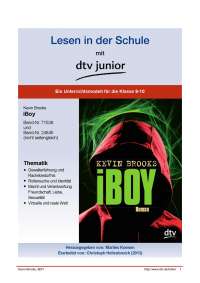 Kevin Brooks: iB0Y - Unterrichtsmodell