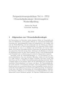 Ultraschallmikroskopie: Zerstorungsfreie Werkstoprufung