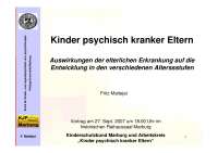 Kinder psychisch kranker Eltern