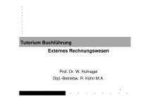 Tutorium Buchführung: Externes Rechnungswesen
