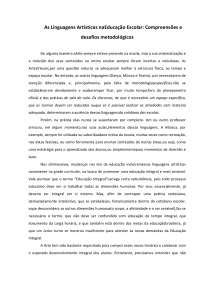 As Linguagens Artísticas na Educação Escolar: Compreensões e desafios metodológicos