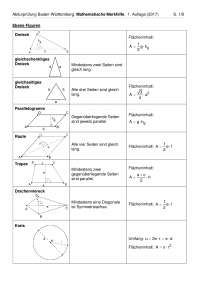 Mathematische Merkhilfe Abi BW 2017