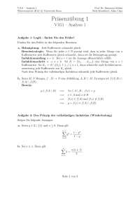 V1G1 – Analysis 1 Prof. Schlein WS 12/13