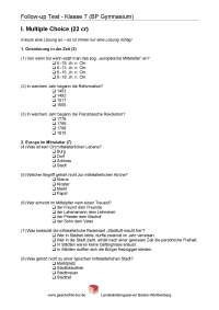 Geschichte Test 7 Klasse BP Gymnasium