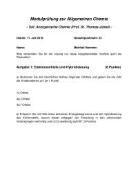 Allgemeine Chemie: AC Prof. Jüstel