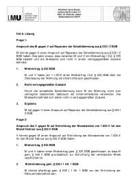 GK ZR Prof. Lorenz SS 2014 Lösung Fall 6