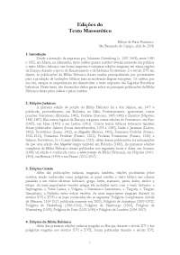 Bíblia edições do antigo testamento