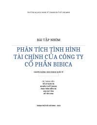 Phân tích tình hình tài chính của công ty Bibica năm 2017, 2018